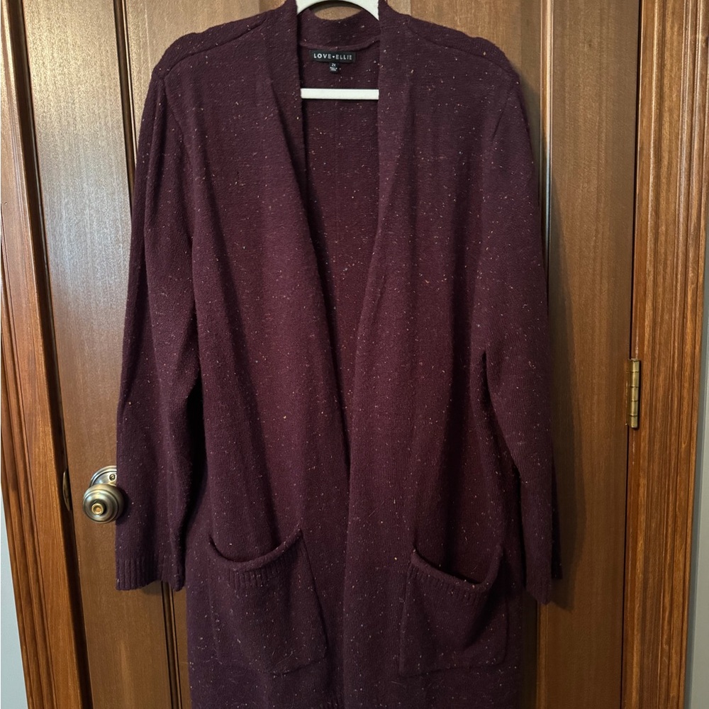 Loyale Women's Burgundy Cardigan Sweater